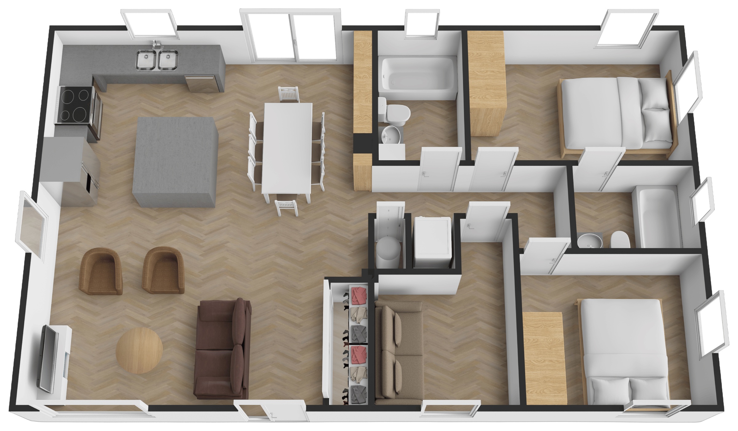 960 Plan A floorplan