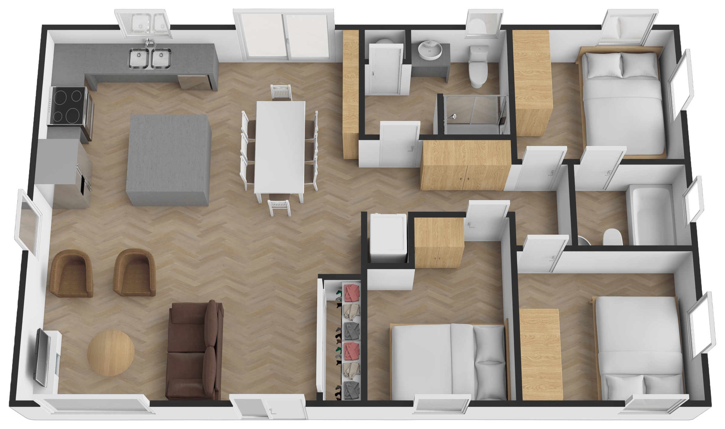 960 Plan B floorplan